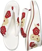 [アンドウ] ANDO NO.214 Women's Zori Sandals, Crane and Shochikubu Plum