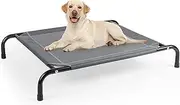 120*90*20CM Elevated Dog Bed, Raised Dog Bed Cot Cooling for Large Extra Large Medium Small Dogs, Portable Pet Travel Bed with Non-Slip Feet Washable for Indoor Outdoor, Grey, 47.24inches(X Large)