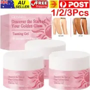 Dark Black Tanning Gel Body Face Bronzer Sun Tan Booster Oil Effective Sunbed