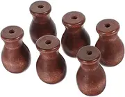 Ciieeo 6Pcs Wooden Cord Pulls for Blinds Smooth Tassel Knobs for Roman Shades Ceiling Fan Pull Cord and Curtain Accessories and Easy to Install