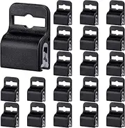 [THJOPOKEEL] 20 Pcs Black Gripper Card Holder Clamps Plastic Strong ID Card Secure Badge Holder for Standard Thickness ID Badge,CAC,Smart,Chip or Swipe Card