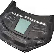 Real Carbon Fiber Transparent Bonnet Compatible For Audi B9 A5 S5 RS5 Sportback 2017 2018 2019 Front Engine Hood Vent Cover(Double-sided Carbon)
