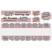 Mongoose - 1986 ATB - Red Decal set - old school bmx