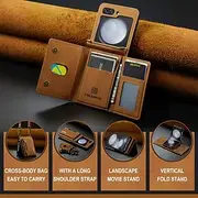 Phone Case For Samsung Galaxy Z Flip 6 Z Flip 5 Z Flip 4 Z Flip 3 Wallet Case Wallet Magnetic Full Body Protective Retro TPU PU Leather