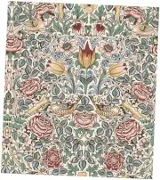 DPYC42 William Morris Elegant Symmetric Flowers Tulip 17.7" x 118" Beige