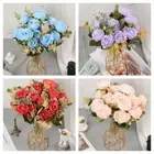 Floral Arrangement Artificial Rose Greenery Leaves Simulation Plants