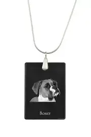 Boxer I crystal necklace with a dog Art-Dog