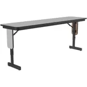 Pemberly Row Adjustable Height Folding Seminar Table - Gray Granite