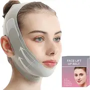 Reusable V-Line Mask, Double Chin Lifting Belt, V Face Masks, Adjustable Face Lifting Mask, Ice Silk Face Lifting Bandage for Face, Chin Lifting for Men and Women, Green9