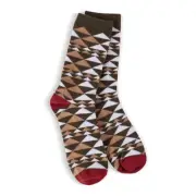 World's Softest Socks - MC Triangle Plaid Crew - Peak Triangle - Youth M
