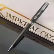 Parker Sonnet Ballpoint Pen Matte Black Silver Clip With 0.7mm Ink Black Refills