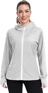 [RPLIFE] Light Gray Uv Clothing for Women Sun Protection, Upf 50+ Hiking Jacket, S-XXL