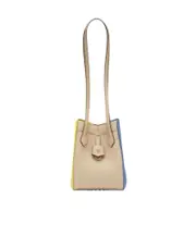 Multicolour leather mini bag that can be transformed One size color matching