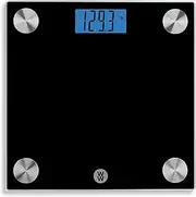 Conair Weight Watchers Scales by Bathroom Scale for Body Weight, Digital Scale, Glass Body Scale Measures Weight Up to 400 Lbs. in Black