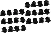 2sets Square Plastic End Caps for Furniture Leg Plugs Durable Bung Blanking Covers Protect Floors from Damage Noise for Chairs Tables Inserts 100pcs*2