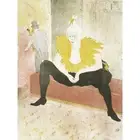Toulouse-Lautrec Clowness Mademoiselle Cha-U-Ka-O Painting Large Wall Art Print
