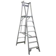 INDALEX 2.1m Industrial Aluminium 180KG Pro Series Platform Ladder