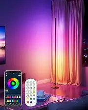 165 cm LED Corner Floor Lamp, RGB with APP Control and Remote Control