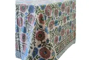Kolka Kumudani Hand Block-Printed Tablecloth - Pink