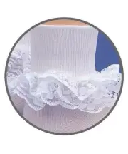 Jefferies White Dressy Lace Socks Infant, Toddler, XS, Small
