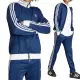 【adidas 愛迪達】Beckenbauer TT 男款 藍色 休閒 立領 經典 外套 IP0418