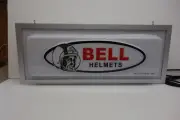 BELL HELMET BACK LIGHTED PAN FORMED EMBOSSED DEALERSHIP COUNTER SIGN!