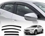 OAD4X4 Weathershields Compatible with Mazda CX3 CX-3 2015-Onwards, Weather Shields Window Visors Wind Deflectors Sun Rain Guard 4PCS Set
