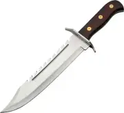 Rite Edge Gator Bowie Full Tang Outdoor Hunting Knife w/ Nylon Belt Sheath CN211