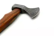 Nooraki Custom Handmade Damascus Steel Axe Tomahawk Hatchet with Sheath - 14 Inc