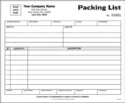 Custom Mid-Size Packing List Forms / 3 Part Carbonless - 8.5 x 7 - TMG126