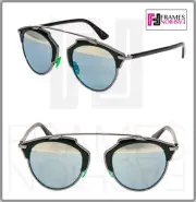 CHRISTIAN DIOR SO REAL Black Ruthenium Metal Green Mirror Sunglasses DIORSOREAL