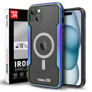 Tough On iPhone 16e / iPhone 15 Case Iron Shield with MagSafe Iridescent