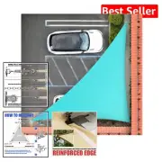 Heavy Duty 15' Turquoise Triangle Shade Sail with 3- - UV Blocking