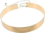 [FRCOLOR] Wide Metal Waist Chain for Women Gold Dress Belt Fashionable Waist Jewelry for Weddings and Special Occasions Versatile Accessory for Ladies Dresses