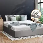 Oikiture Bed Frame Double Size Gas Lift Base With Storage