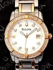 Vintage BULOVA Marine Star Ladies Watch 98R107 Analog -24 Diamonds NEW IN BOX