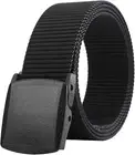 Belts for Men,Nylon Webbing Canvas Belt with YKK Plastic Buckle, Durable Breatha