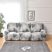 Stretch Recliner Cover 4/6/8 Pieces,Printed Recliner Sofa Slipcover for 1/2/3 Seat, Anti-Slip Furniture Couch Cover Protector,Elastic Bottom and Side with Pocket Washable (Color : #10, Size : 3 se
