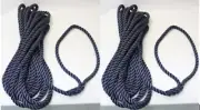 2 x Boat Mooring Line Rope 3 Strand 14mm x12 Meters Dock Line Eye Splice one end