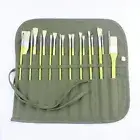 Army Paint Brush Holder Organizer Draw Canvas Bag Roll Up Storage Case Artist