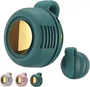Portable Silent Mini Bladeless Fan Clip On, Small Whirlwind Bladeless Electric Fan, Clip Waist Without Wings Fans for Under Shirt (Green)