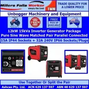 Millers Falls Inverter Generator Parallel Package 12kW 15kVA Sine Wave Silenced