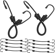 SAFIGLE 10pcs Luggage Lashing Rope Tie Down Straps for Motorcycles Dirt Bike Tie Down Straps Fastening Cord Strap Luggage Fixing Bungee Cord Cargo Bungee Cord Cargo Rope Emulsion Black
