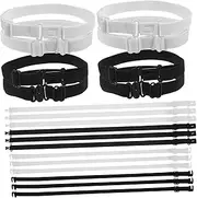 [BESTYASH] 20pcs Bow Tie Extension Straps for Ties Bowknot Elastic Adjustable Neckwear Straps Wedding Accessory