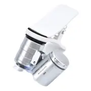 60X Magnifying Glass LED Mini Portable Microscope Mobile Phone Magnifier For