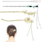 FOMIYES 4pcs Chinese Hair Pins Metal Flower Hair Sticks Traditional Chopsticks Fashion for Women for Updo