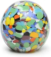 Cá d'Oro Big Ball Glass Paperweight Multicolor Confetti Hand Blown Murano-Style Art Glass