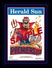MARK KNIGHT FRAMED OFFICIAL 2021 MELBOURNE DEMONS AFL GRAND FINAL PREMIERSHIP