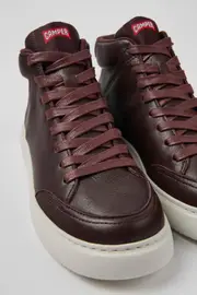 Runner K21 Burgundy leather sneakers for women