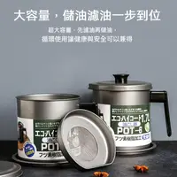 在飛比找蝦皮購物優惠-日式濾油壺大容量1.4L 不鏽鋼濾油壺 家用廚房濾油壺 濾油